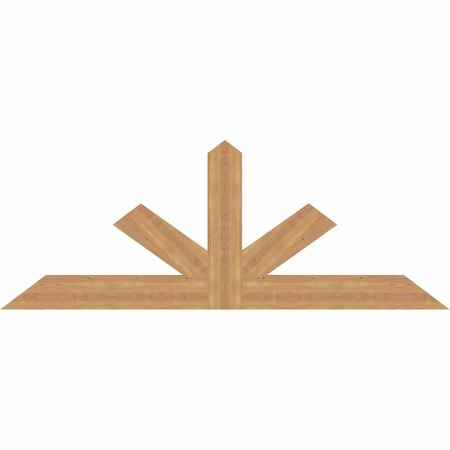 Ekena Millwork Saratoga Smooth Timber Gable Bracket, Western Red Cedar, 72"W x 27"H x 1 1/2"D x 5 1/2"F, 9/12 Pitch GBW072X27X0206SAR00SWR